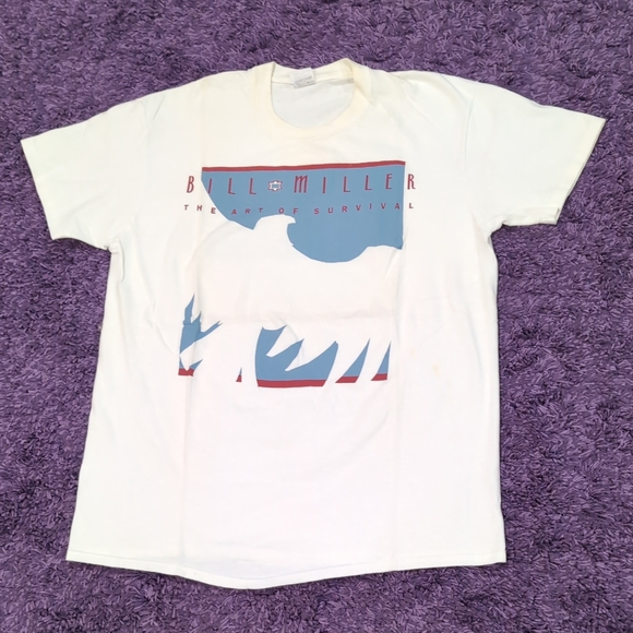 Super Rare Bill Miller The Art Of Survival Single Stitch T-shirt Double Sided